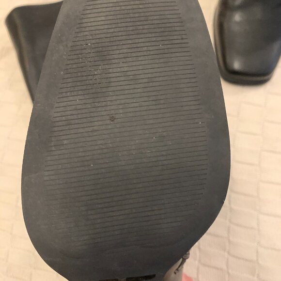 Knee High Tall Boots, Chunky Heel, Black, 8.5 - Picture 9 of 11